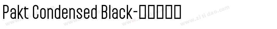 Pakt Condensed Black字体转换